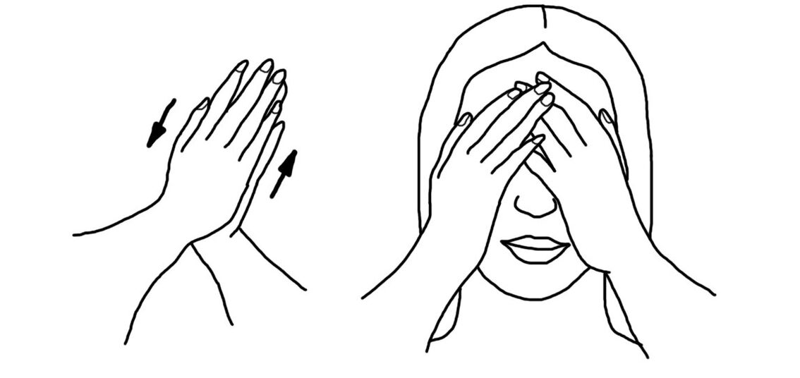 Palming - populārs vingrinājums acu muskuļu relaksēšanai